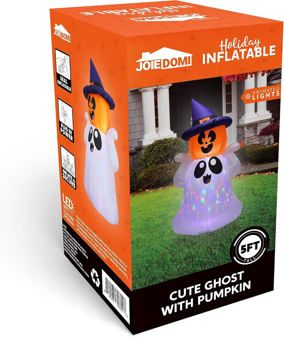 Joiedomi 5 FT Tall Halloween Inflatable Outdoor Decor, Blow Up Yard Decoratio...