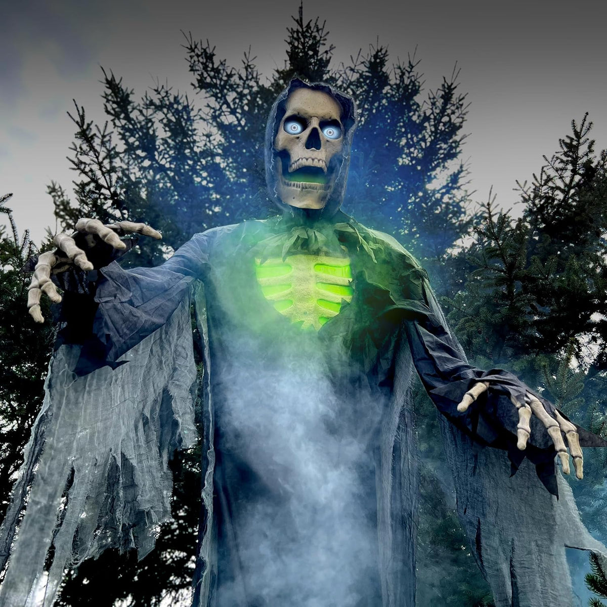Haunted Hill Farm 10-Ft Motion-Activated Towering Reaper Animatronic