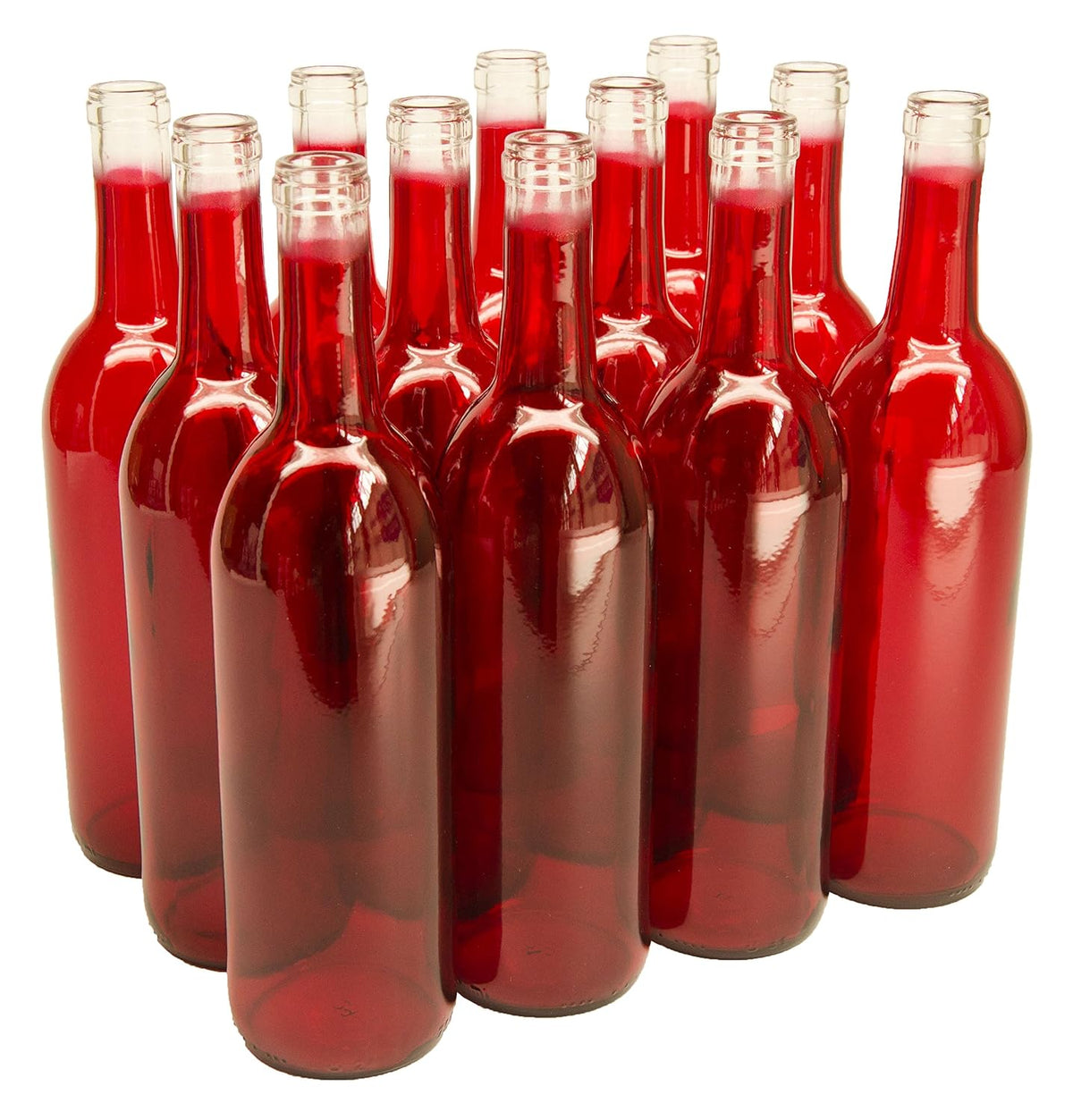 North Mountain Supply - W5-RD 750ml Glass Bordeaux Wine Bottle Flat-Bottomed ...