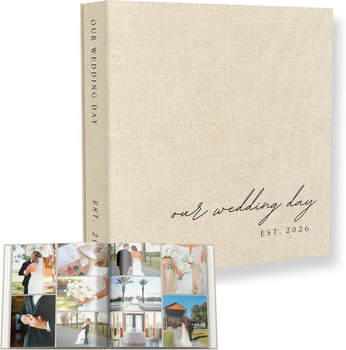 Wedding Photo Album 4x6 Pictures & Custom 2026 Year Linen Picture Scrapbook