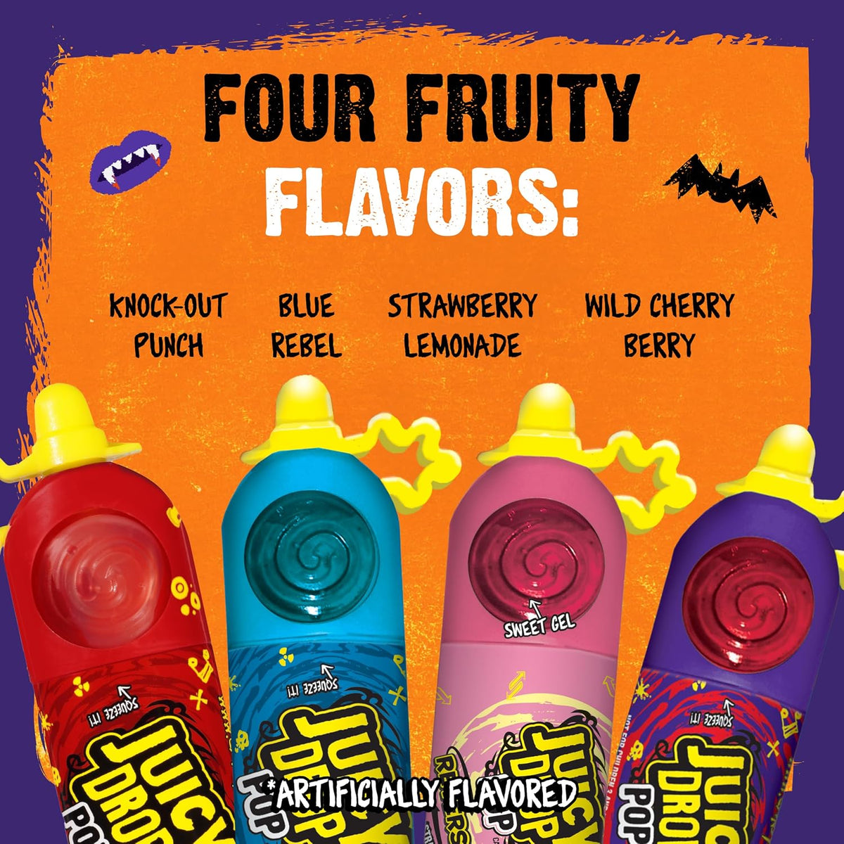 Juicy Drop Sweet & Sour Lollipop Variety Party Pack - 21 Count Sweet Loll...