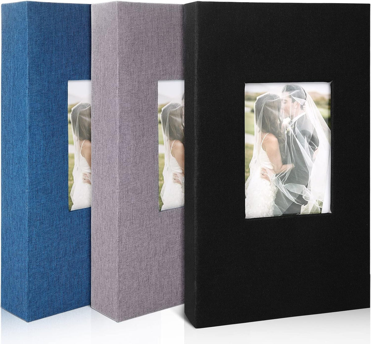 3 Pcs Photo Album for 4x6 Photos 300 Pockets Linen