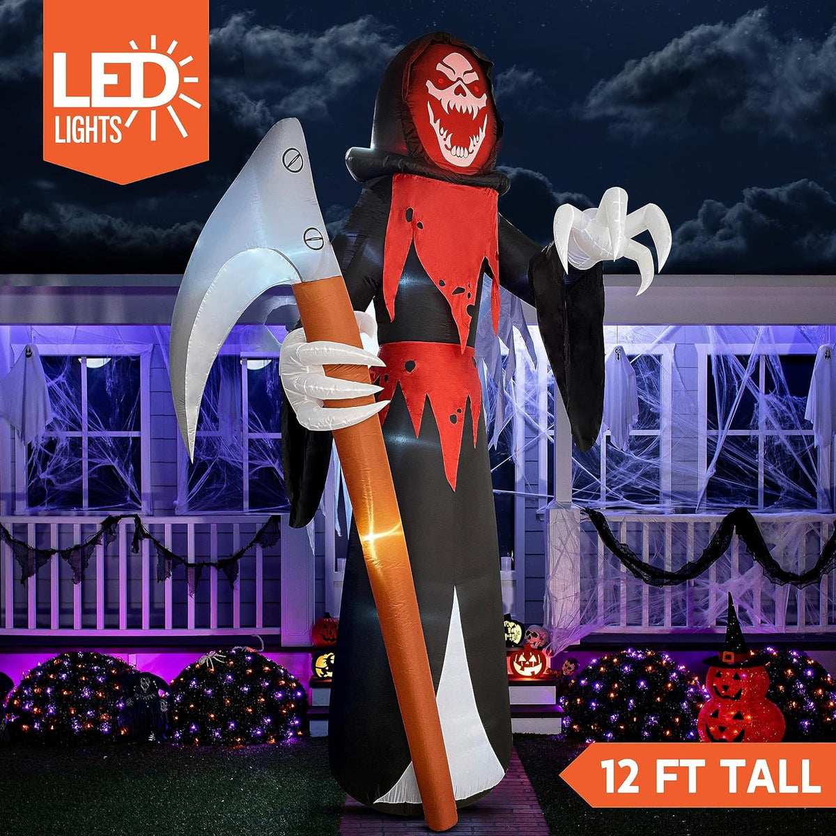 Joiedomi 12 ft Tall Halloween Inflatable Outdoor Decoration, Blow Up Yard Dec...