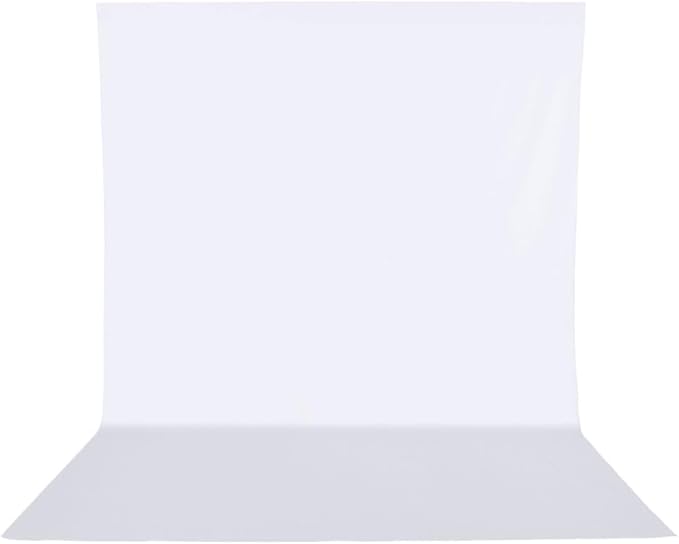 HEMMOTOP White Photo Backdrop, 6x9 ft White Background for Photography, Seamless Screen Backdrops for Photoshoot, Easter, Birthday Party, Video Recording, Photos, Projector (Backdrop only)