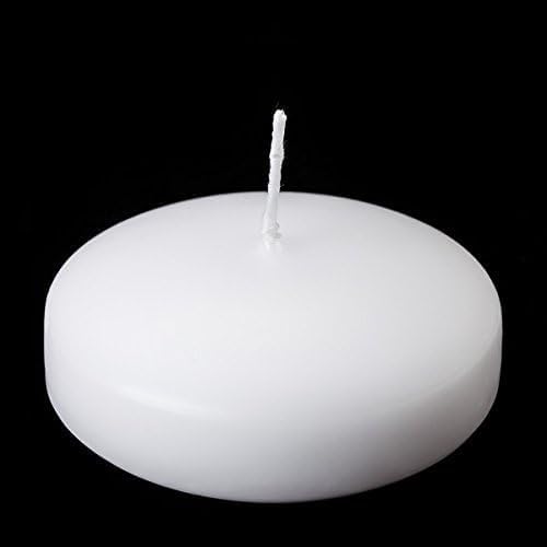 D'light Online Large White Floating Candles 3 Inch Wax Discs for Events, Weddings, Spa, Home Decor, Special Occasions, Cylinder Vases, Centerpieces, Pool and Holidays (Large - 3" (Set of 12), White)