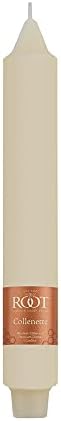 Root Candles 4-Count Unscented Dinner Candles Dripless Beeswax Enhanced Smooth Collenette Boxed Candle Set, 9-Inch, Ivory