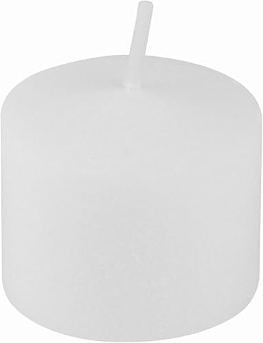 D'light Online Long 10 Hour Burn Time Unscented Votive Candles - Small Candles for Birthdays, Baby Shower, Home Decoration, Restaurants and Weddings (White, 10 Hour - Set of 12)