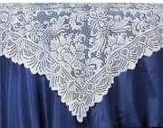 Efavormart 54" x 54" White Jolly Good Lace Table Overlay for Table Decoration