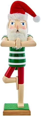 kurt s. adler 15-inch wooden yoga santa nutcracker, main product view