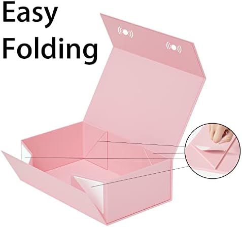 ryddoy 5 pack pink gift box, 9.5x6x3'' gift, side view