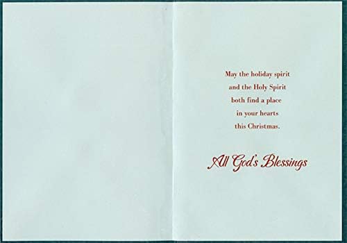 Designer Greetings White Candle, Pine Cone and Branches : Love and Light Religious Christmas Card for Son and Daughter-in-Law