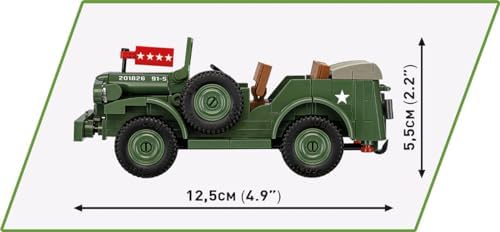cobi historical collection wwii dodge wc-56 command car, side view