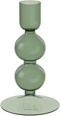 like. by Villeroy & Boch - Like Home Sage Candleholder, Elegant Glass Candleholder for Taper Candles, Home Decoration, Modern Design,Borosilicate Glass, Green