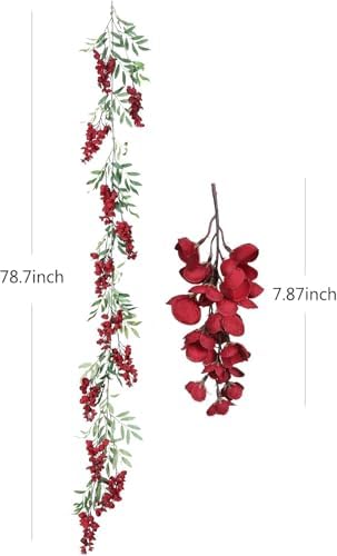 duovlo 4pcs 6.6ft/piece imitation silk wisteria garland hanging, close-up detail