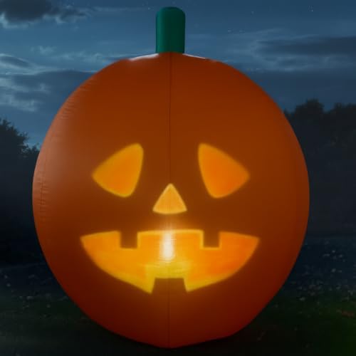 Inflatable Jabberin' Jack 5 Foot Tall Talking Animated Pumpkin with 56 In...