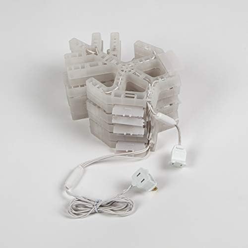 kringle traditions 20" cool white twinkle led snowflake on a desk or shelf