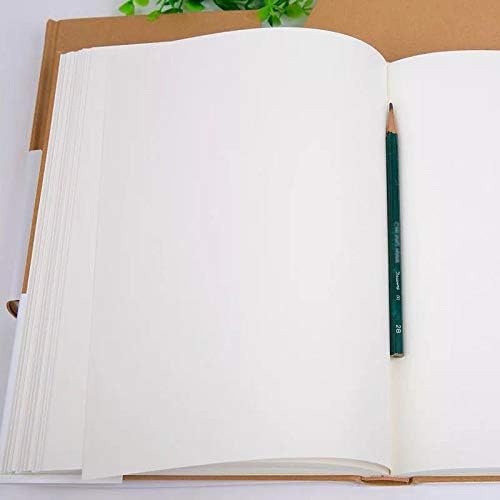 5.5x8.25 Sketch Book, Pack of 3, 360 Sheets (68lb/100gsm), Hardcover Bound Sketch Notebook, 120 Sheets Each, Acid Free Blank Drawing Paper, Ideal for Kids & Adults, Kraft Cover
