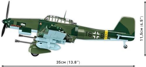cobi historical collection wwii junkers ju 87 g-2 showing dimensions