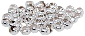 925 sterling silver open crimp bead covers, 4mm, side view