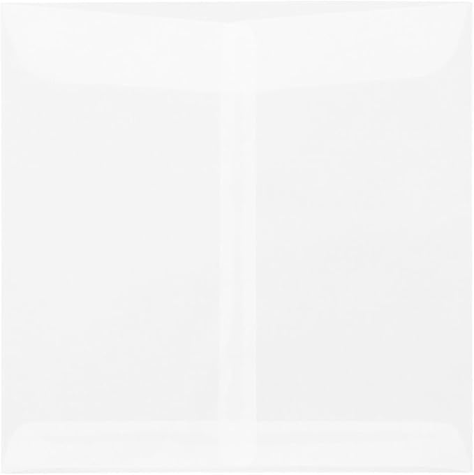 LUXPaper Square Invitation Envelopes | 9 1/2" x 9 1/2" | Clear Translucent | 30lb. Text | 50 Qty