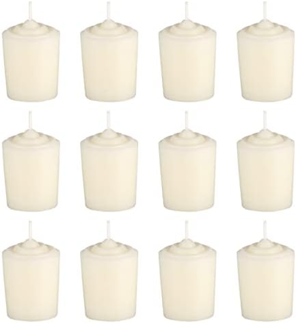 Ivory Unscented 15 Hours Votive Candles Pack of 12