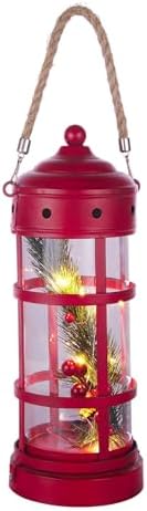 alpine corporation 13" tall metal and glass christmas shown in use