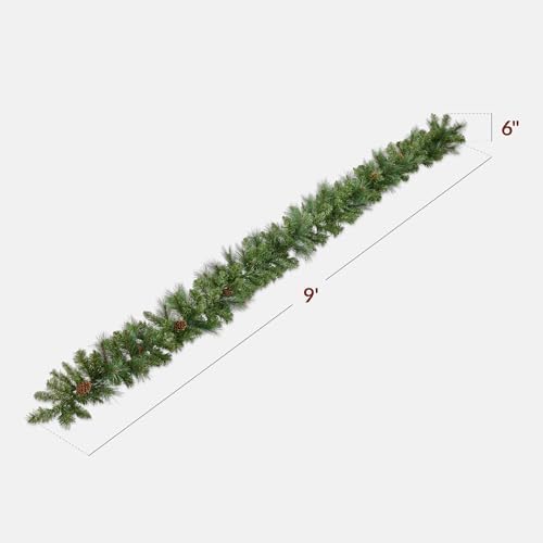 best choice products 9ft pre-lit christmas garland holiday shown in use