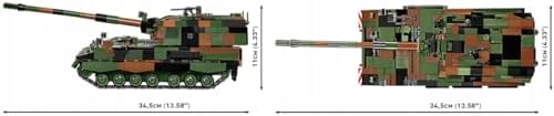 cobi armed forces panzerhaubitze 2000 tank building set, package contents