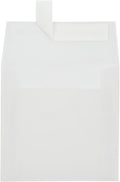 LUXPaper Square Invitation Envelopes | Peel & Press | 5" x 5" | Clear Translucent | 30lb. Text | 50 Qty