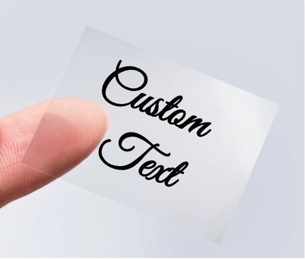 100-500pcs Custom Your Own Transparent Waterproof PVC Sticker, Personalized Text Logo Design Clear Stickers for Business, Wedding, Birthday and so on (Rectangle)