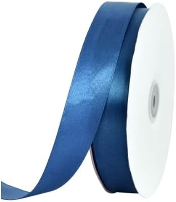TONIFUL 1 Inch x 100yds Sky Blue Satin Ribbon, Thin Solid Color Satin Ribbon for Gift Wrapping, Crafts, Hair Bows Making, Wedding Party Decoration, Invitation Cards, Floral Bouquets