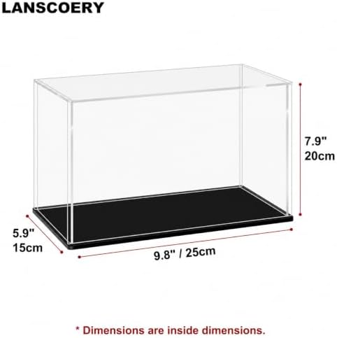 lanscoery acrylic display case for vehicle models, 9.8x5.9x7.9, package contents