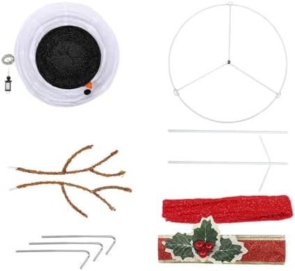 outvita outdoor christmas decorations 4ft lighted snowman, white, package contents