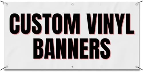 Custom 3x6 Indoor or Outdoor Heavy Duty Vinyl Banner for Business, Birthdays,...