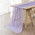 12Pack 9ft Chiffon Table Runner 14x108 Inch Sheer Romantic Table Runner for Wedding Birthday Party Bridal Shower Outdoor Decoration-Lavender