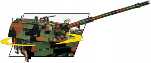 cobi armed forces panzerhaubitze 2000 tank building set, front angle view