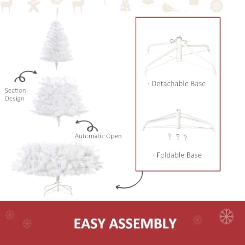 homcom 6' tall prelit christmas tree douglas fir on a desk or shelf