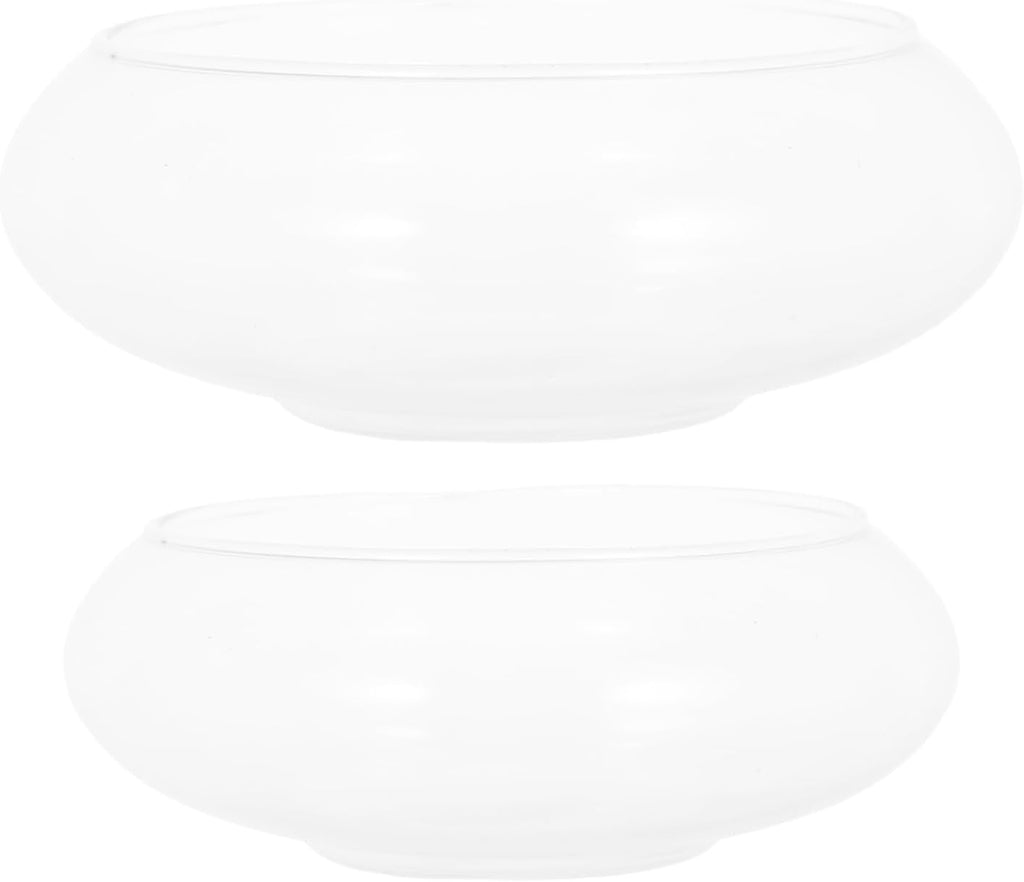 Garneck Glass Floating Candle Bowls Elegant Votive Candle Holders 2pcs with Stable Base and Minimalist Home Decor and Anniversary for Wedding Table Centerpiece for Party