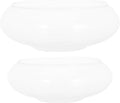 Garneck Glass Floating Candle Bowls Elegant Votive Candle Holders 2pcs with Stable Base and Minimalist Home Decor and Anniversary for Wedding Table Centerpiece for Party