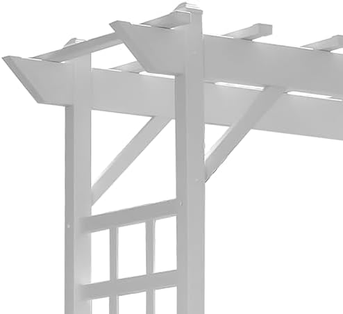 dura-trel providence arbor, vinyl garden archway for outdoors on a desk or shelf