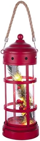 alpine corporation 13" tall metal and glass christmas, front angle view