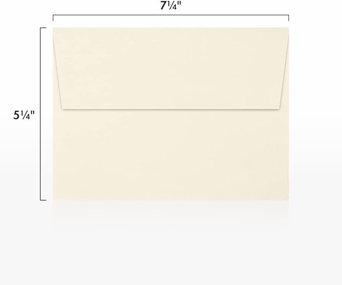 LUXPaper A7 Invitation Envelopes | Peel & Press | 5 1/4" x 7 1/4" | Natural | 80lb. Text | 30% Recycled | 500 Qty