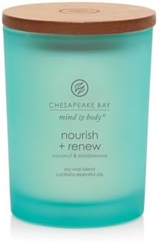 Chesapeake Bay Candle Mind & Body Medium Jar Candle Nourish + Renew (Coconut & Sandalwood)