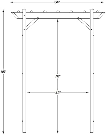 dura-trel providence arbor, vinyl garden archway for outdoors, front angle view