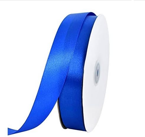 TONIFUL 1 Inch x 100yds Royal Blue Satin Ribbon, Thin Solid Color Satin Ribbon for Gift Wrapping, Crafts, Hair Bows Making, Wedding Party Decoration,Invitation Cards, Floral Bouquets, Christmas