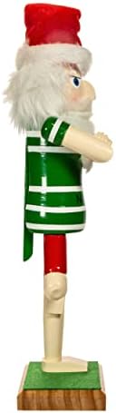 kurt s. adler 15-inch wooden yoga santa nutcracker, side view