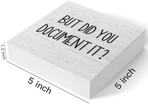 But Did You Document It Office Decor Wooden Box Sign Decorative Funny Office Wood Box Sign Home Rustic Farmhouse Square Desk Decor Sign for Shelf Office Desk Accessories 5 x 5 Inches