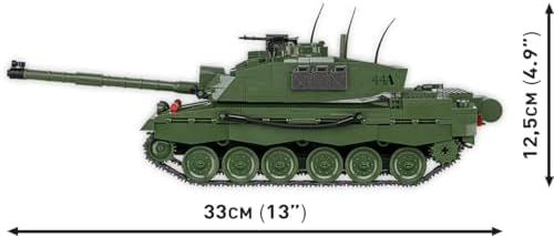 cobi armed forces challenger 2 tank building set, close-up detail