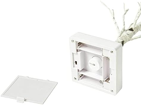 hairui pre-lit tabletop birch tree with timer 24led, side view