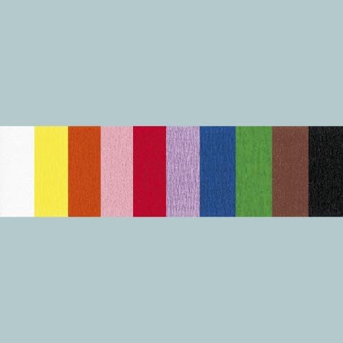 Clairefontaine Maildor Non-Flammable Crepe Paper roll 2.00x0.50m 10 Sheets-Assorted, 50x10x7 cm